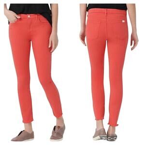 JEN 7 by 7 for all‎ Mankind Raw Hem Skinny Stretch Ankle Jeans in Cher Sz 12